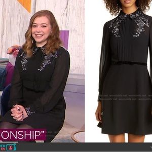 Ted Baker Embroidered Collar Long Sleeve Shirtdress